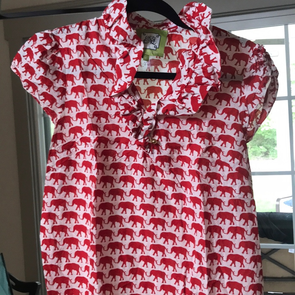 Elizabeth McKay elephant shirt